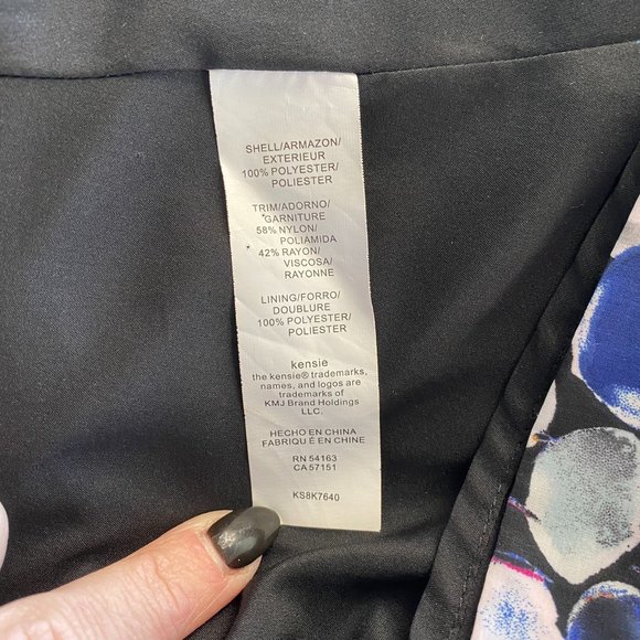 Kensie Color Pops Lace-Inset Dress Indigo Combo - Picture 9 of 14